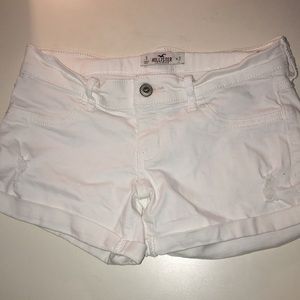 Hollister White Denim Shorts